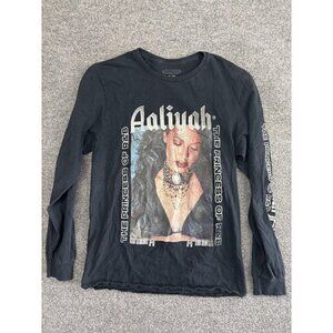 Aaliyah Shirt Womens Small Long Sleeve Princess Of R&B Graphic Music Hip Hop